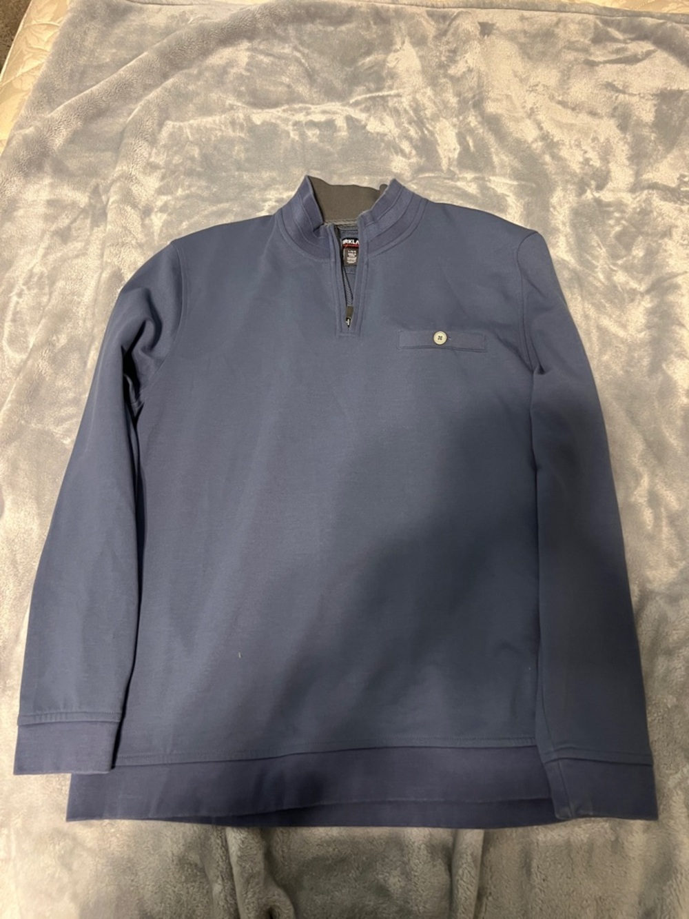 Kirkland Signature Navy Half-Zip Mock Neck Sweater